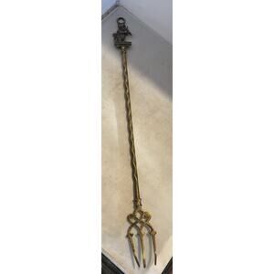 The Cat & Fiddle Buxton brass toasting fork antique vintage cat and fiddle